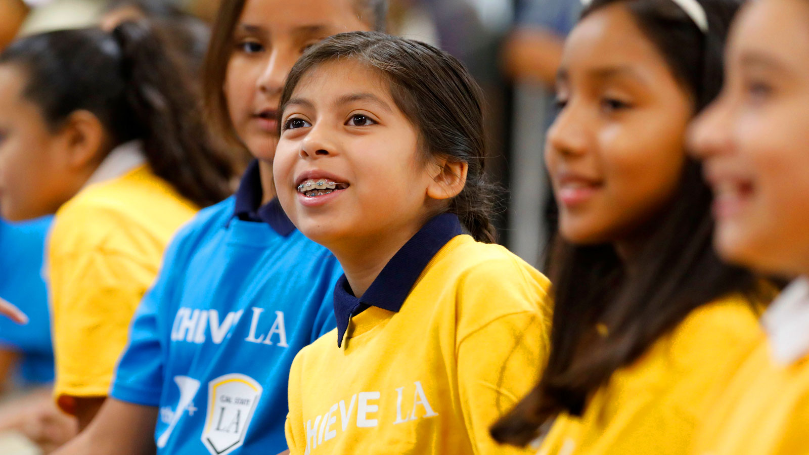 Students listen as Mayor Eric Garcetti announces Achieve LA. Students listen as Mayor Eric Garcetti announces Achieve LA.