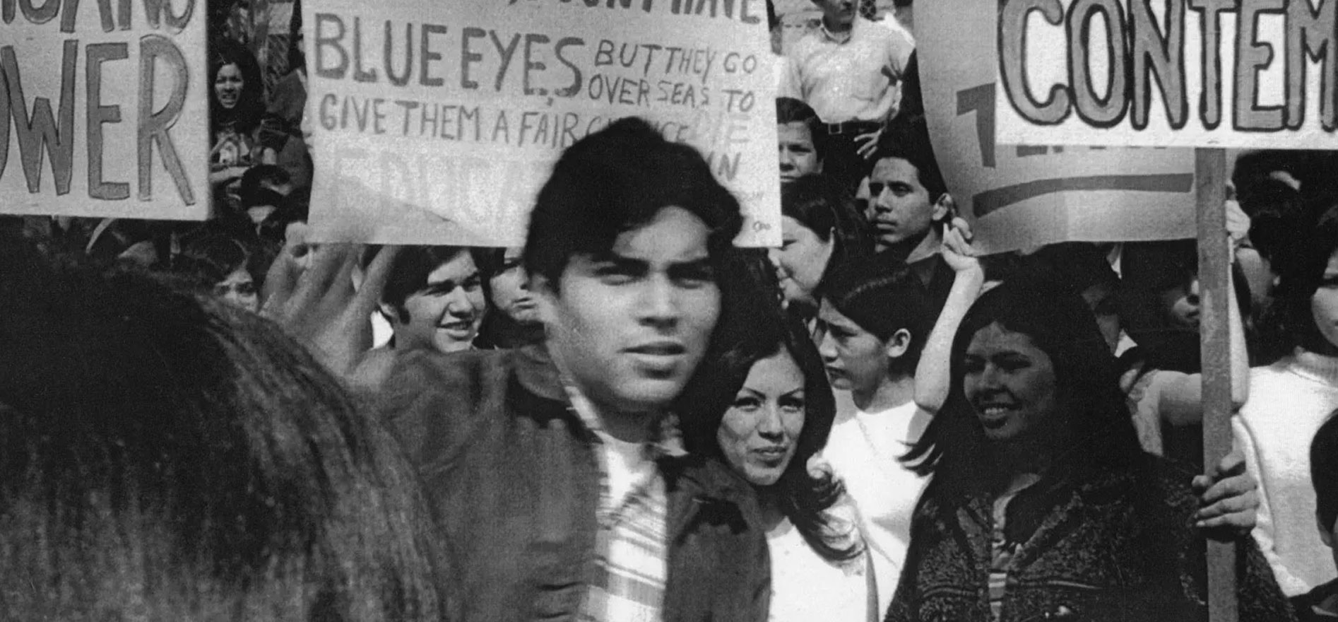 Chicano student protestors during the 1968 Walkout in East L.A.