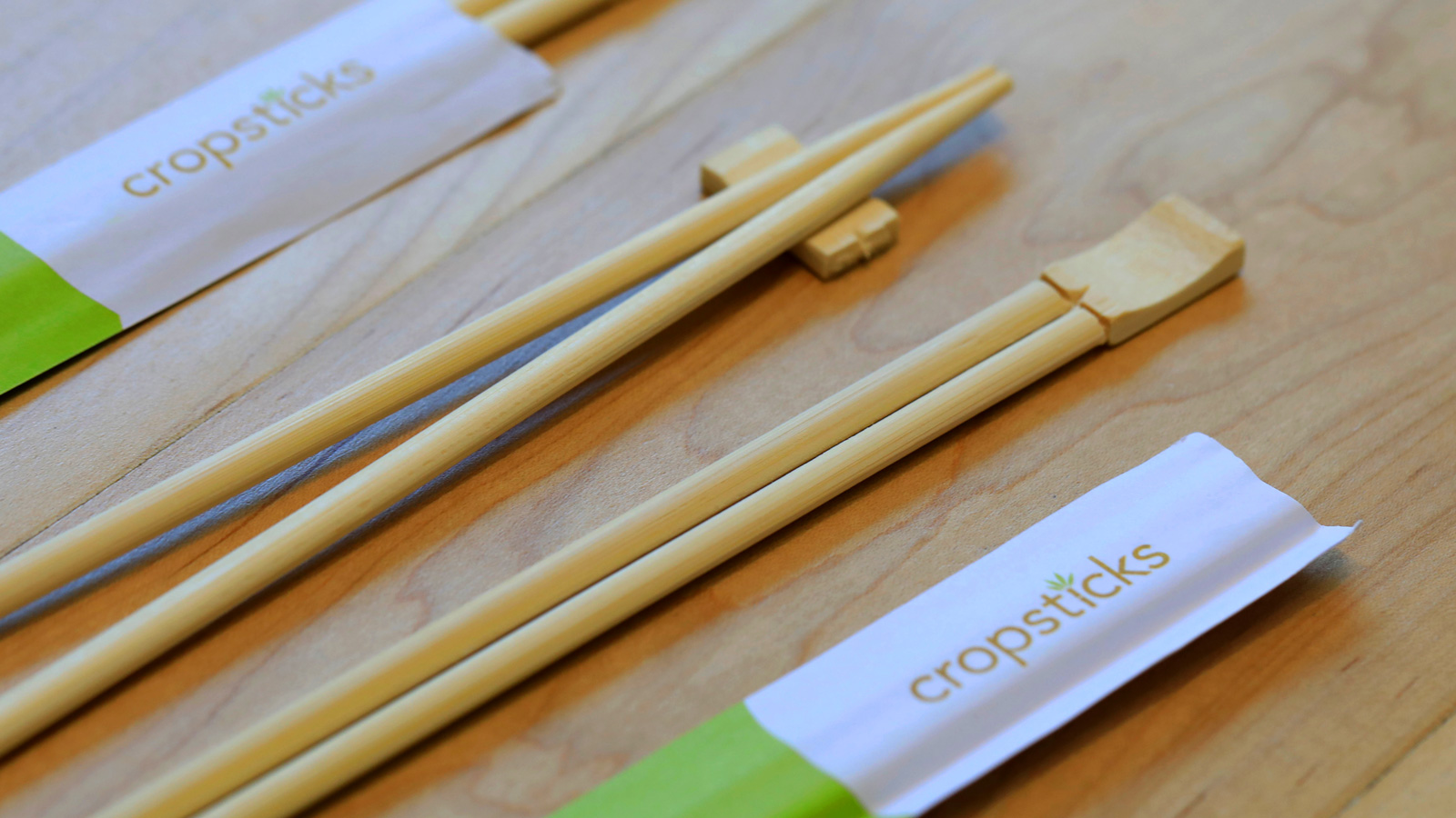 Cropsticks on a table. Cropsticks on a table.