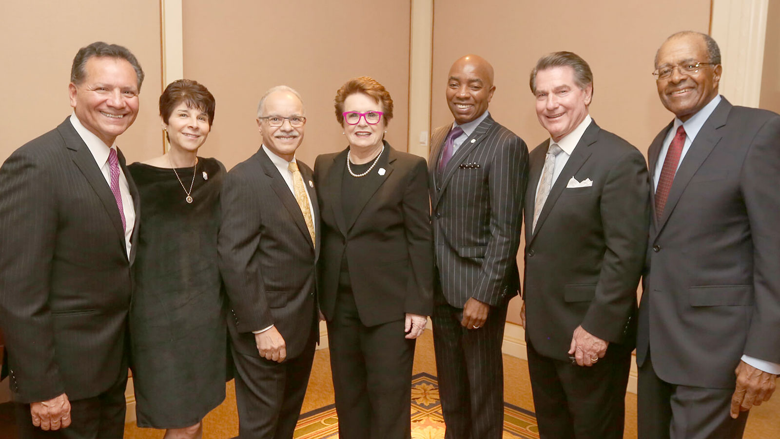 Billie Jean King with president Covino Billie Jean King with president Covino