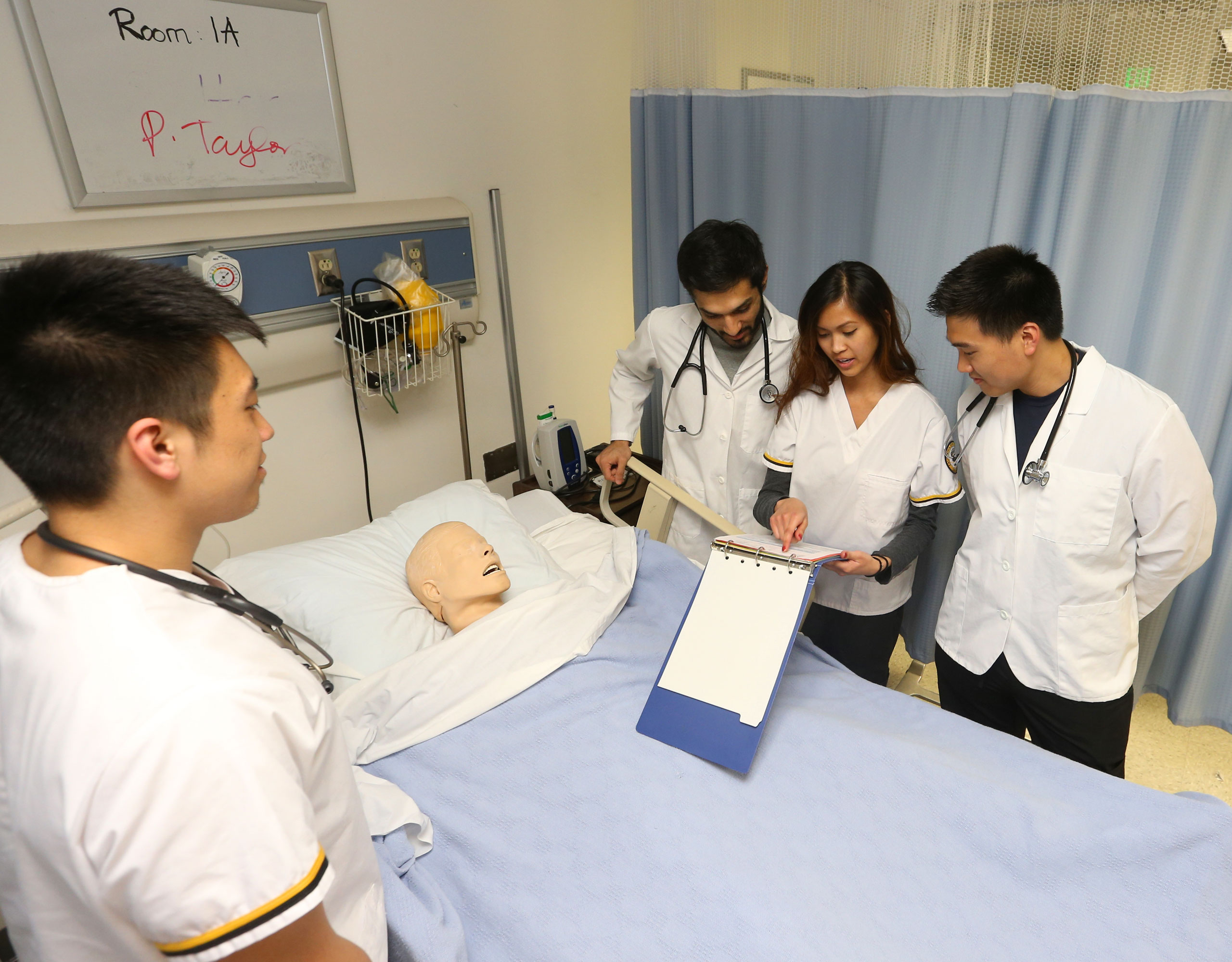 Nursing students in nursing lab Nursing students in nursing lab