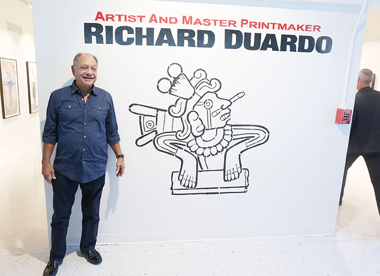 Cheech Matin at the Richard Duardo art exhibit Cheech Matin at the Richard Duardo art exhibit