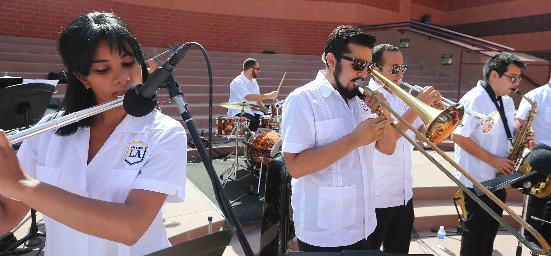 The Cal State LA Afro Latin Ensemble performing live.